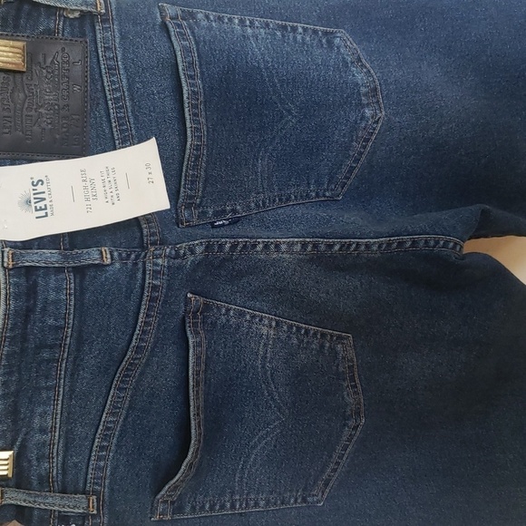 Levi's Made & Crafted 721 High Rise SKINNY West Coast Blues Jeans - Picture 4 of 9